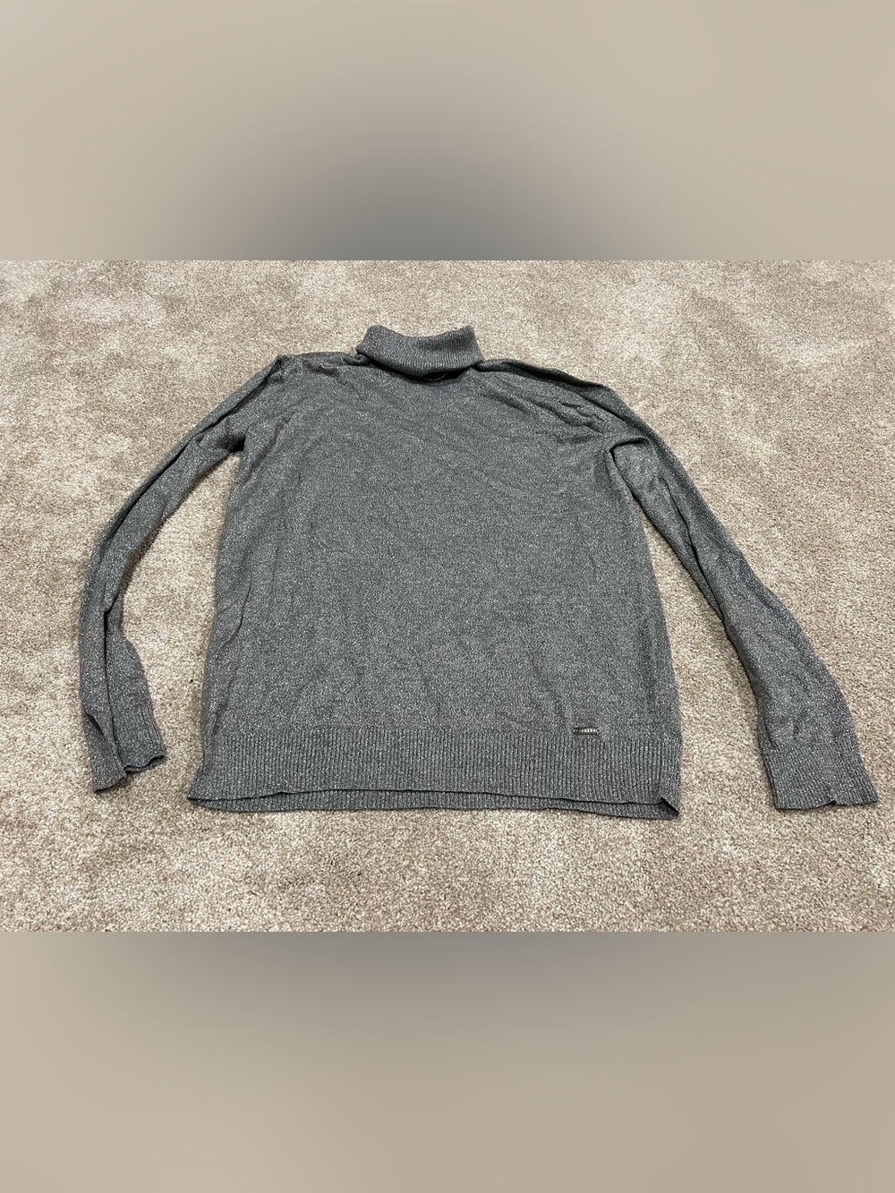 Calvin Klein Heather Charcoal Turtleneck Sweater